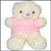 White Cute Teddy Bear with Pink Frock - BST 7002 - Click here to View more details about this Product